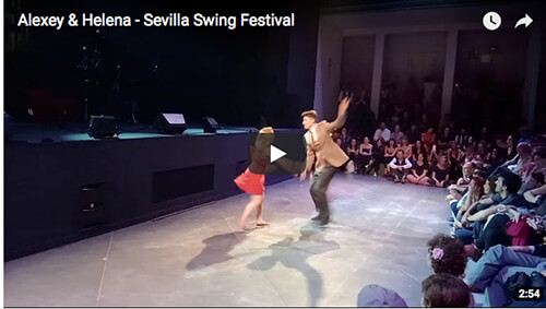 Exhibición de baile de Alexey y Helena en Sevilla Swing Festival 2018